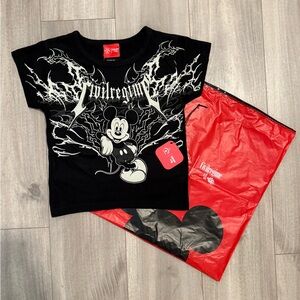 Civil Regime x Disneys Mickey Mouse Women’s baby Tee. Size: Small NWT